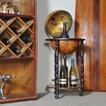 NG018 Globe Bar Table 330mm 4 Legs Stand - Red 